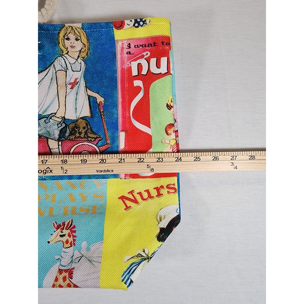 Nurse Nancy Little Golden Book Large Tote Bag Vintage Retro Pepper Plays Nurse - Picture 3 of 6